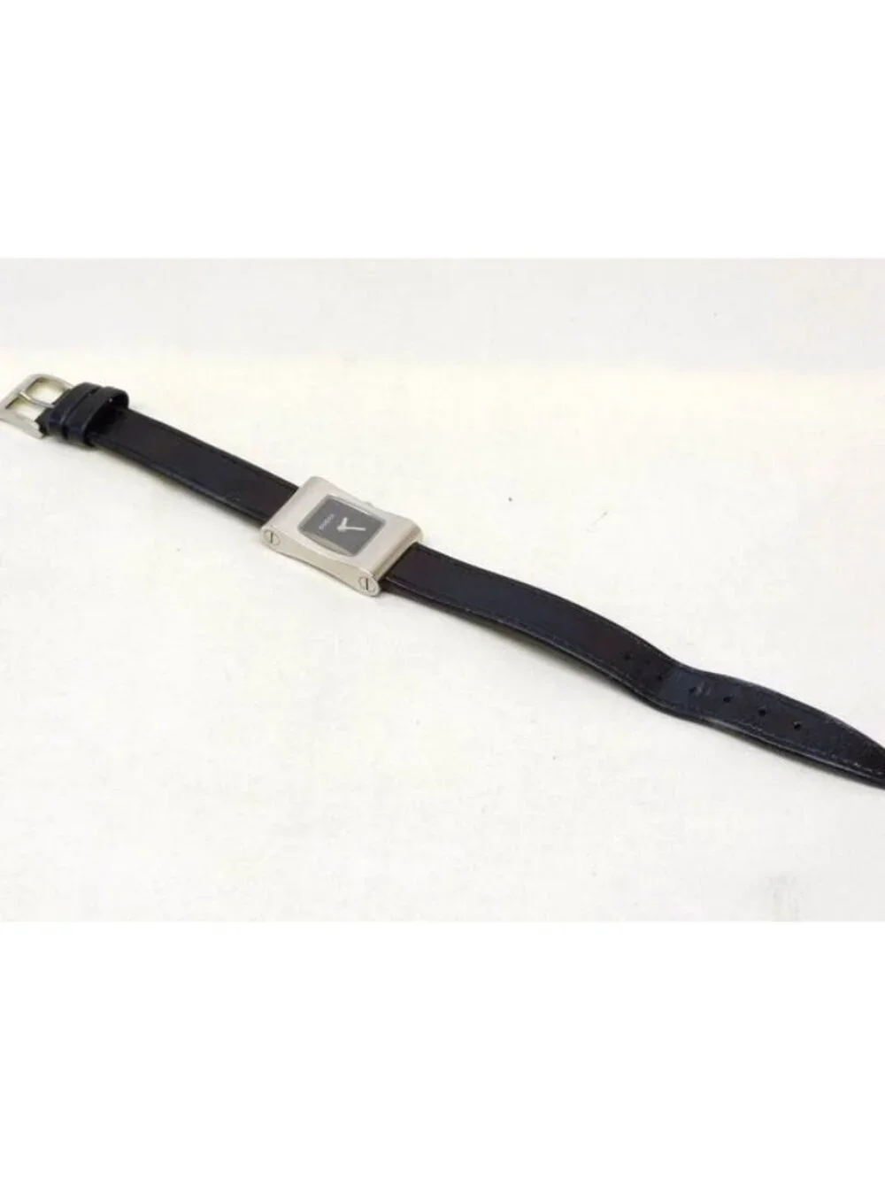Gucci Watch Quartz Square Black Dial Leather